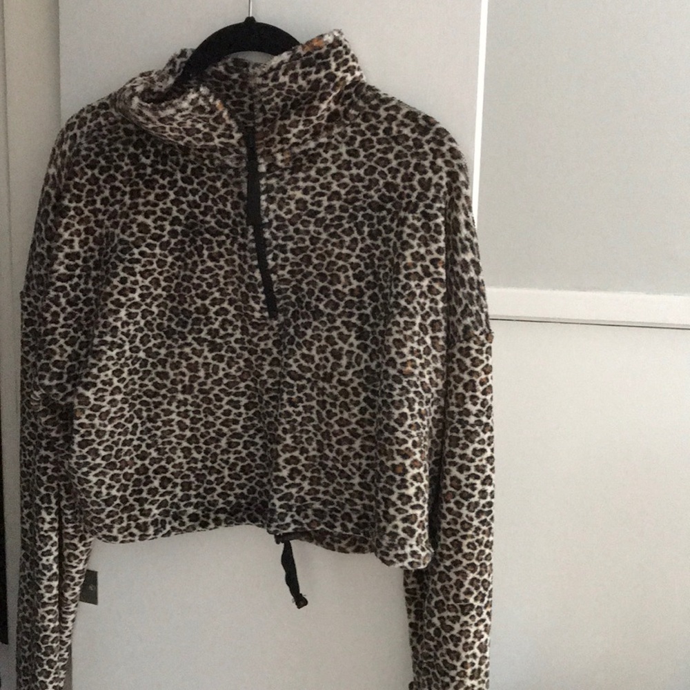 Urban outfitters cropped half-zip